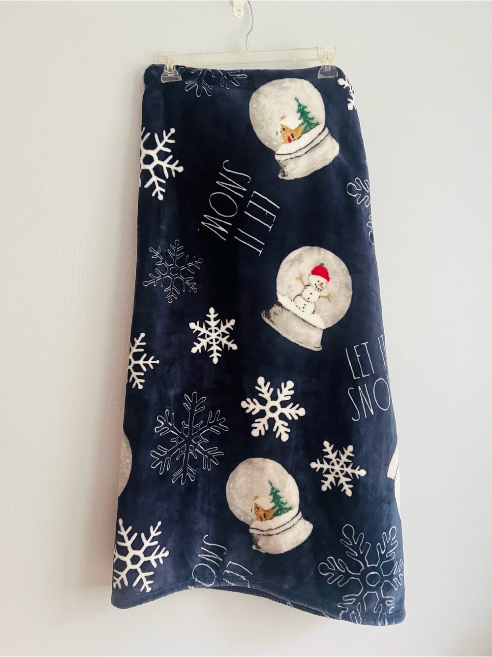 Rae Dunn “Let It Snow” Plush Winter Blanket – 50” x 70”